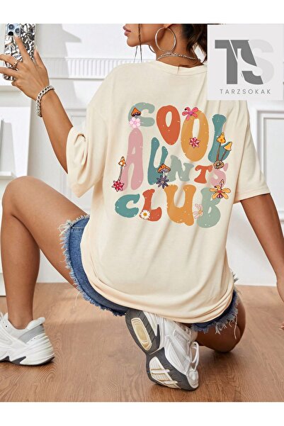 Tarzsokak Тениска с ниски рамене и графичен слоган