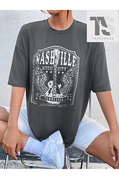 Tarzsokak Tricou cu grafică Wing & Guitar, cu umeri goi