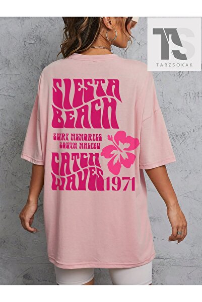 Tarzsokak Tricou cu imprimeu grafic cu flori și slogan, cu umerii goi