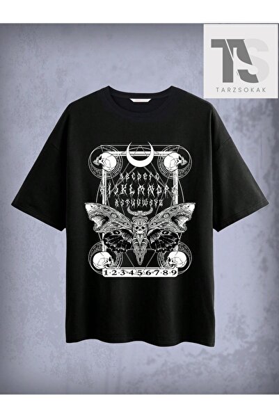 Tarzsokak Grafika sa sloganom, majica sa otvorenim ramenima Oversize kroj