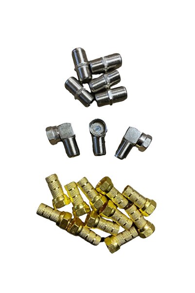 Vwin 10 Sarı-Gold F Konnektör + 3 L Fiş + 5 F Ara Konnektör, En çok Tercih Ed...