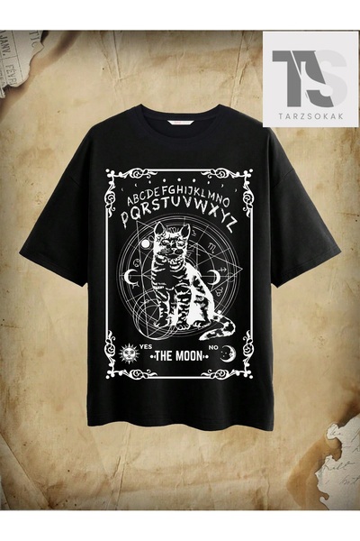 Tarzsokak Μπλουζάκι με γραφικά Academia Cat & Letter