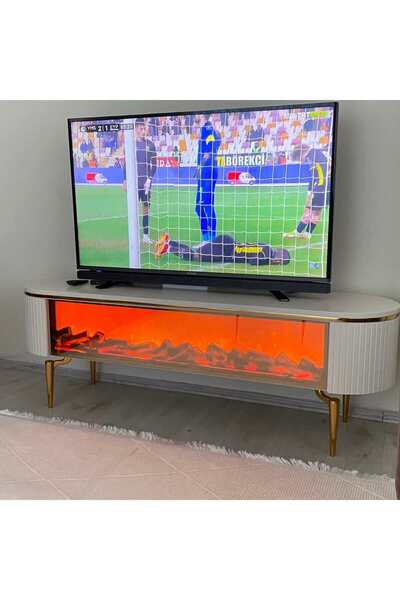 EVNESYA DESİNG TV SEHPA 140 CM FULL ŞÖMİNELİ
