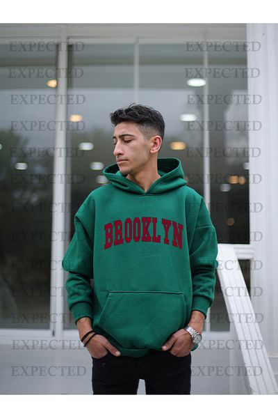 EXPECTED ΦΟΥΤΕΡ ΦΟΥΤΕΡ με κουκούλα UNISEX OVERSIZE BROOKLYN PRINTED 3 YARS