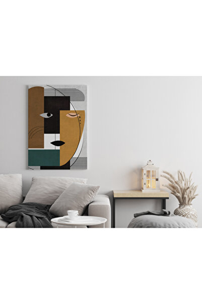 Ev Dekorasyon Dekoratif Modern Soyut Geometrili Kanvas Tablo