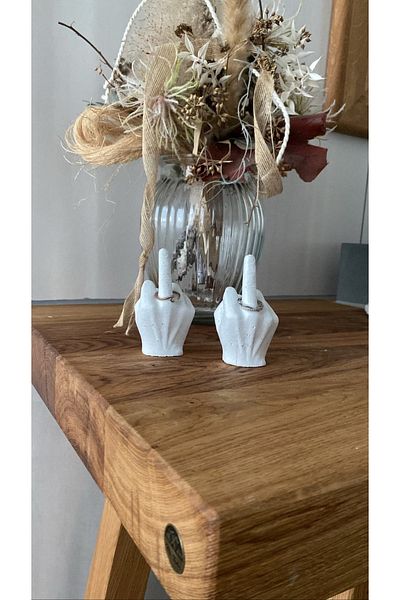 Amber Stüdyo Set of 2 Decorative Middle Finger Ring Holder - Set of 2 Ring Holder