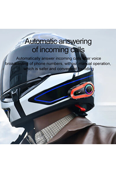 Dynego Q08 2x Motosiklet Kask Kulaklık Intercom Telsiz Görüşmeli Işıklı Motorsiklet Interkom