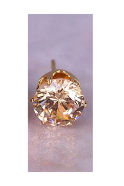Öte Beri Öteberi Gold Stainless Tarnish Resistant 316l Surgical Steel Unisex Mystic Crystal Zircon Double Earrings Set