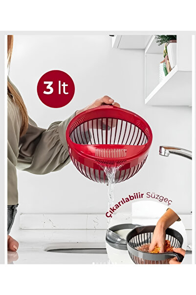 Birdoludukkan 3 Liter Multi-Purpose Pasta Rice Strainer with Removable Strainer