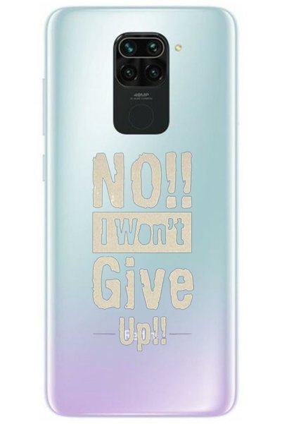 WANNA PROTECT حافظة سيليكون شفافة منقوشة لهاتف Xiaomi Redmi Note 9 I Don't Care
