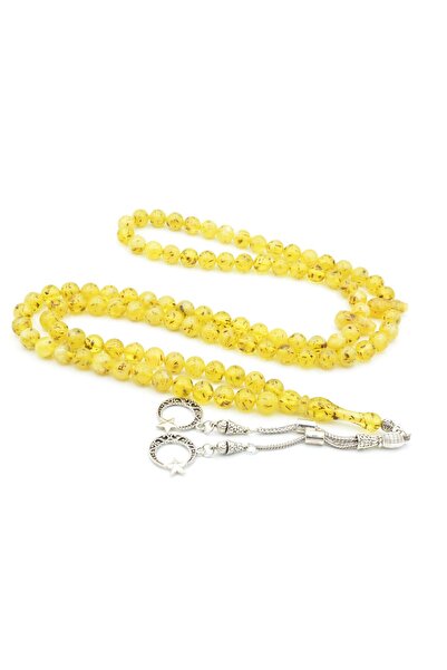 Murty99 Globe Cut 99 de bucăți Fossil Beirut Drop Amber Tasbih