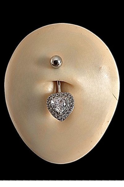 MAZEN Surgical Steel Navel Piercing 316L with Tarnish-Free Zircon Stone