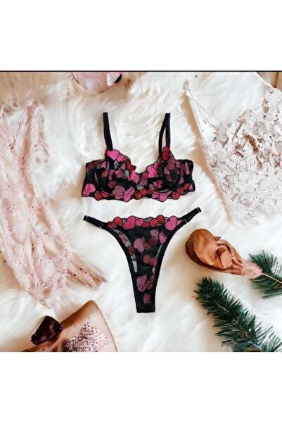 GIONA Σετ σουτιέν Underwire με λουλουδάτο σχέδιο και λεπτομέρεια από δαντέλα