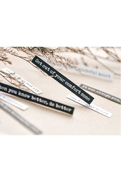 SF SCRAPBOOK KIRTASİYE English Word Sentence Sticker Scrapbook Journal Scrapbooking (2 Black & 2 White 4 Sheets)