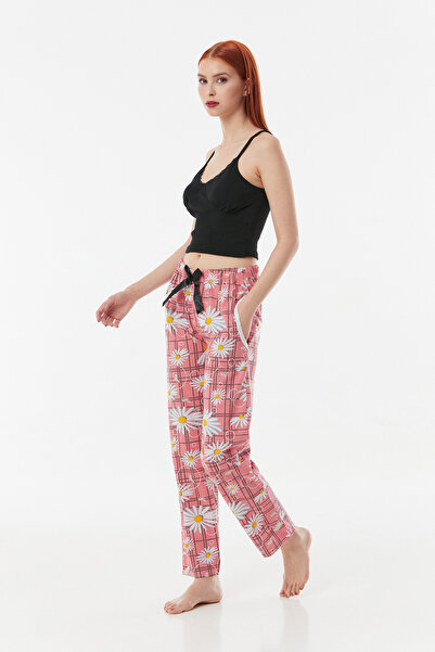 Fulla Moda Százszorszép nyomott elasztikus derék pizsama alsó