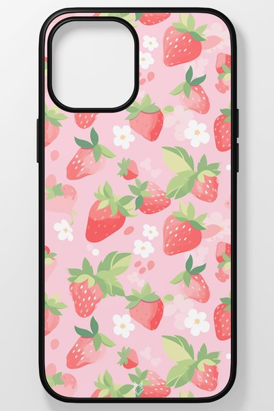 TREND Fruits Berries Tempered Glass Hard Plastic iPhone 15 Pro Max Phone Case