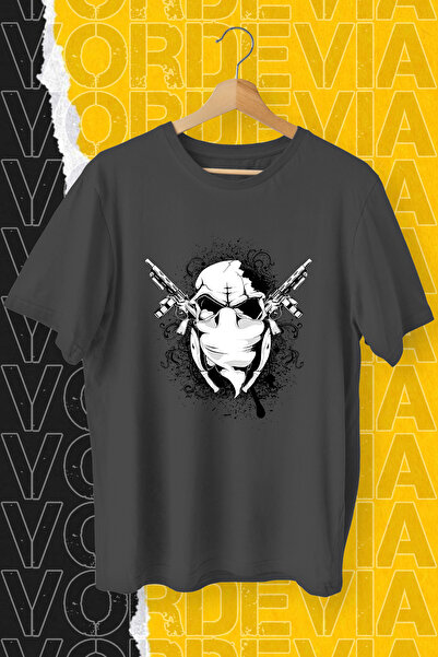 Vordevia Lubanja Štampano crna Oversize kroj T-shirt