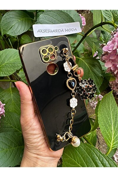 Aksesuarda Moda Redmi Note 9 Uyumlu Çiçekli Taşlı Incili El Geçmeli Lazer Kes...
