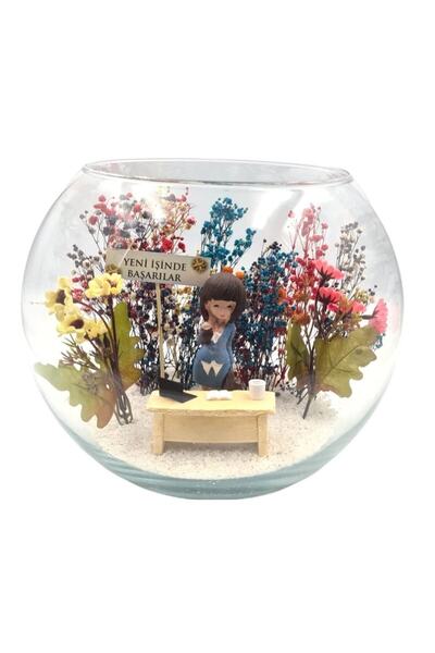 maya sanat Arkadaşa Hediye Çiçek Mix Teraryum Yeni Işinde Başarılar 2