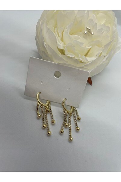 MFM STORE Halka Model Sallantılı Taşlı Hediyelik Küpe