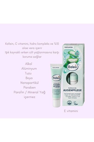 BALEA Canlandırıcı Göz Kremi Alman Kalitesi