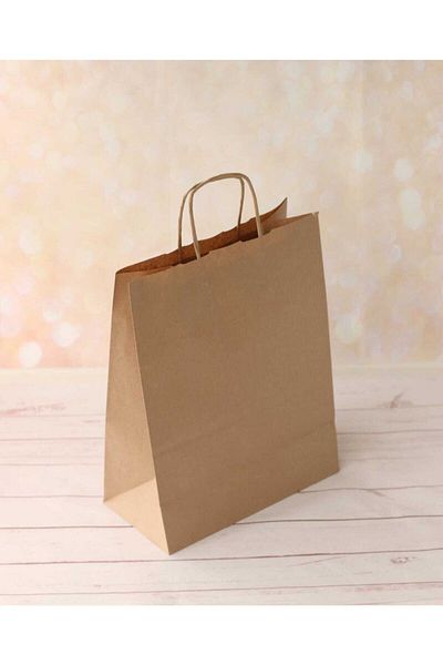 demontecraft Τσάντα Kraft με Περιστρεφόμενη Λαβή 10τμχ 25x12x30cm