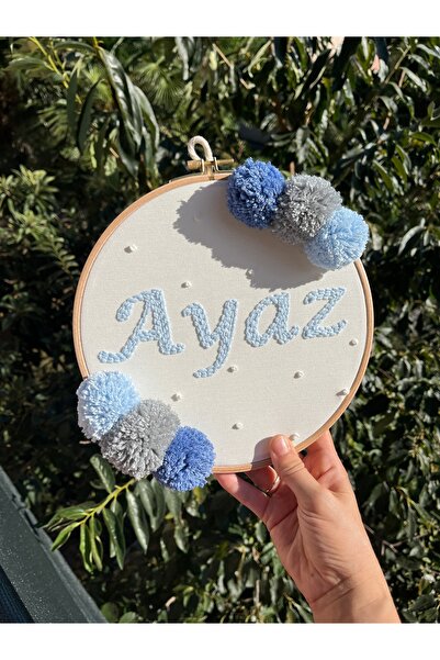 punch passion Bebek Kapı Süsü, Hastane Kapı Süsü, 21cm, Punch Nakışlı, Isimli...