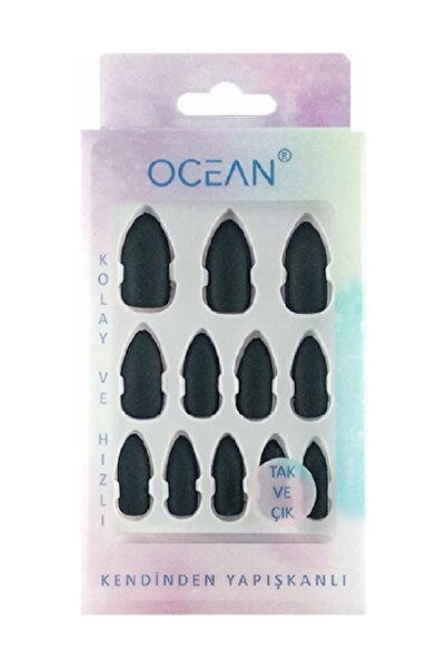Ocean Tak Ve Çık Takma Tırnak [mat Siyah]