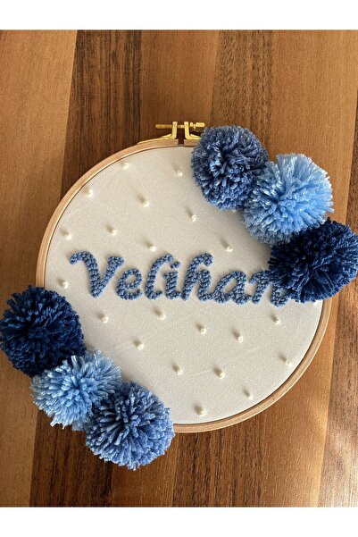 punch passion Bebek Kapı Süsü, Hastane Kapı Süsü, 21cm, Punch Nakışlı, Isimli...