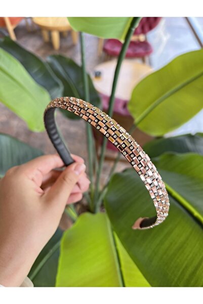 Hayals Λεπτή κορδέλα μαλλιών με πέτρα μπαγκέτας