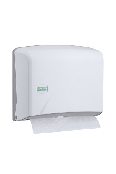 Vialli موزع المناشف الورقية على شكل حرف Z سعة 200 منشفة (أبيض) قطعة واحدة