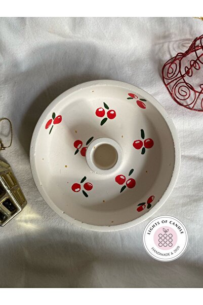 lıghts of candle handmade & 2020 El Yapımı El Çizimi Yılbaşı Kokina Desenli Ş...