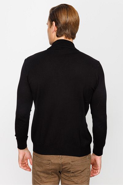 İgs MEN'S BLACK STANDARD HALF FISHER KNIT