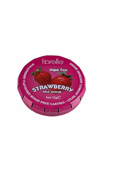 Fibrelle 3 Pieces of Stevia Sugar-Free Candy with Strawberry