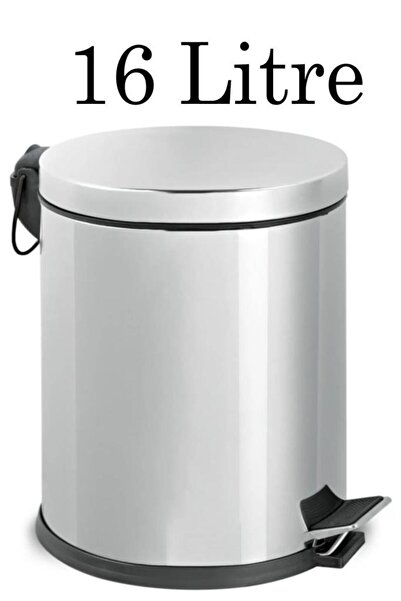 Tiesa Home Paslanmaz Çelik 16 Litre Pedallı İç Kovalı Çöp Kovası