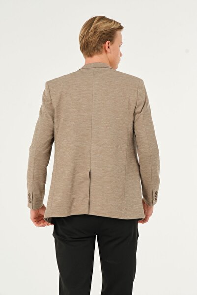 VALUE Açık Kahverengi Slimfit Klasik Astarlı Regular Blazer Ceket