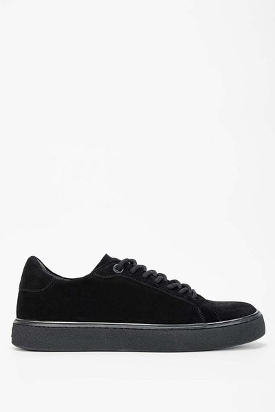 Tamer Tanca Men's Genuine Leather Black Suede Sneakers & Sports Shoes