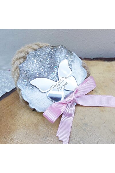 Hayaller Dükkanı 30 Pieces Epoxy Baby Girl Silver Magnet Gift