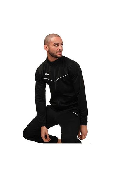 Puma Teamrise Training Poly Ανδρικό αθλητικό μπουφάν casual και με φερμουάρ μαύρο