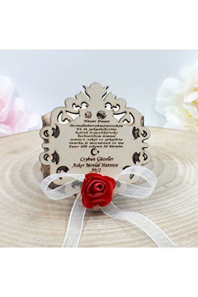 Hayaller Dükkanı 30 Adet Asker Kınası Ahşap Magnet Dualı-