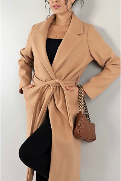 jöns since 1997 Жіночий поясний зручний фасон довгий кашеміровий пальто