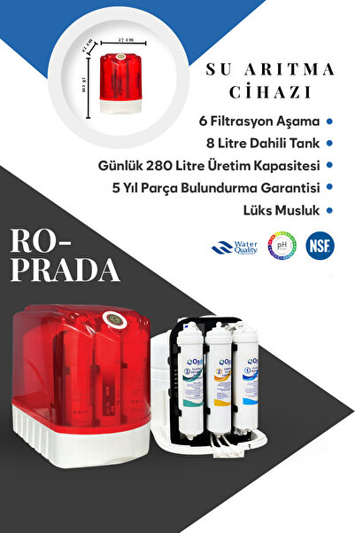 Osds Su Arıtma Sistemleri 8 LİTRE SU ARITMA CİHAZI ROPRADA POMPALI