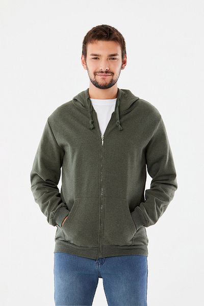 Fulla Moda Φούτερ καγκουρό με φερμουάρ τσέπης