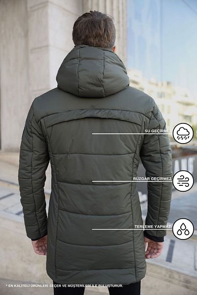 KOCCI Ανδρικό αδιάβροχο βασικό παλτό New Season