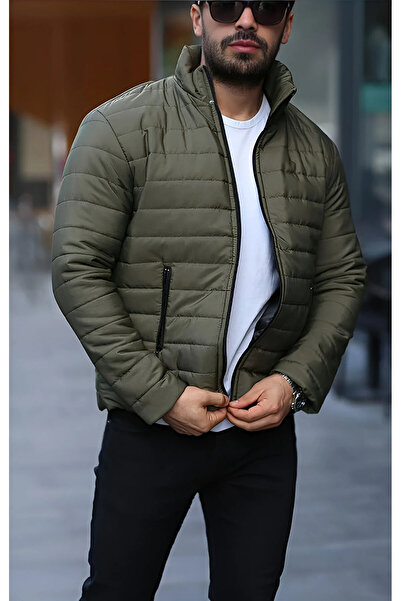 MEYASU Ανδρικό μαύρο αδιάβροχο πουπουλένιο παλτό με φερμουάρ