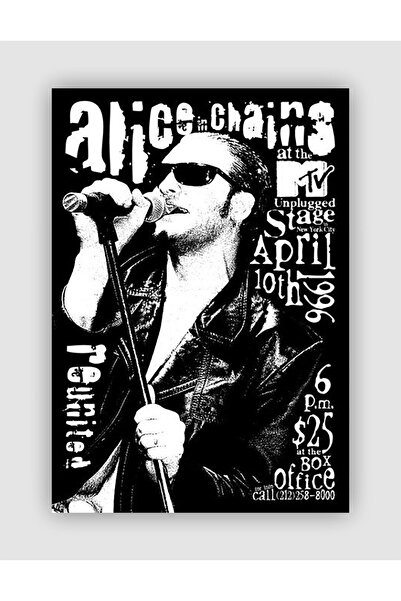 fırsatlar diyarı Aice In Chains At The MTv Punk Rock Metal Duvar Posteri - Ka...