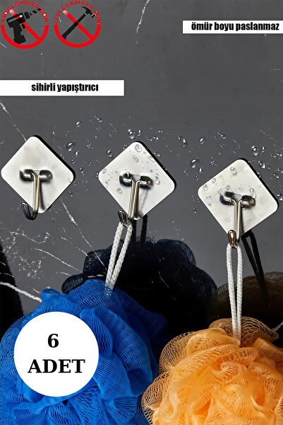 vipgross Yapışkanlı Çok Amaçlı Banyo Ve Mutfak Askısı-Güçlü Çelik Paslanmaz D...