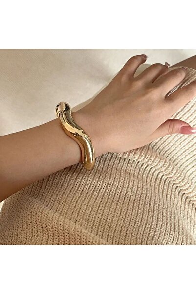 xesha Çelik Altın Kaplama Tiffany Kadın Kelepçe Bileklik Kadın Bilezik