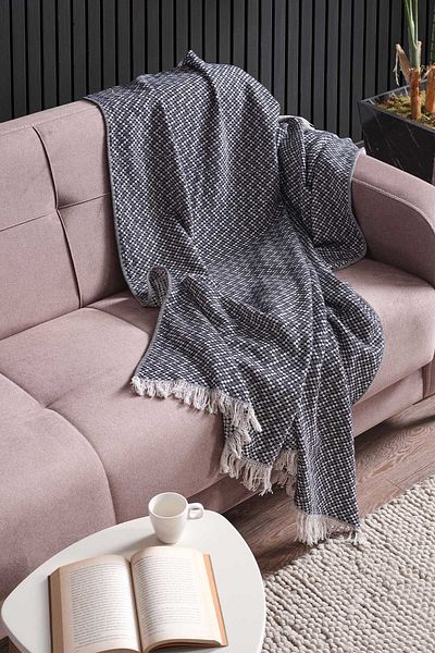 Miabella Home Husa de lux din rachita pentru canapea si canapea extensibila - 100% bumbac, anti-alunecare si anti-transpiratie, 130x150 cm