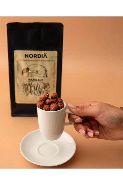 NORDİA Grinded Filter Coffee with Hazelnut Flavor (200 GR)